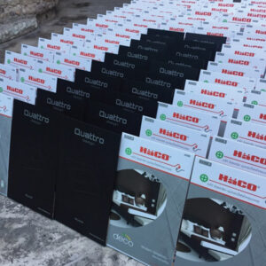 ป้ายตั้งโต๊ะ haco ตัวแอล