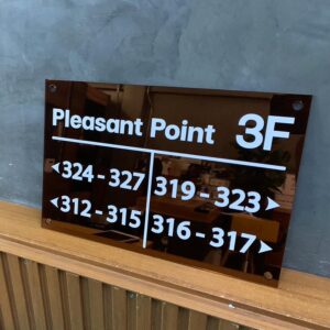ป้ายบอกทาง อะคริลิคติดผนังชั้น 3F