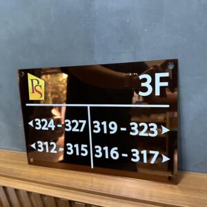 ป้ายบอกทาง 3F อะคริลิค บริษัท RS