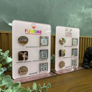 ป้าย QR Code ตั้งโต๊ะ สั่งทำพิเศษสำหรับสแกนข้อมูล