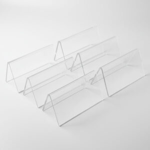 ป้ายอะคริลิคตั้งโต๊ะแบบพับ ทรงเต็นท์