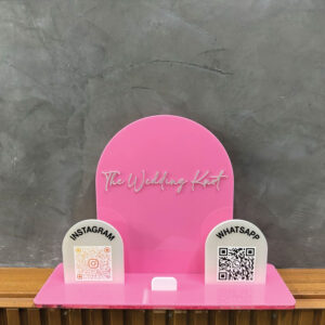 ป้ายอะคริลิคตั้งโต๊ะ ใส่ QR Code สำหรับร้านอาหารและคาเฟ่