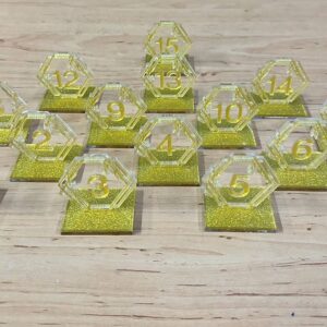 ป้ายเลขโต๊ะอาหาร อะคริลิคตั้งโต๊ะอาหาร