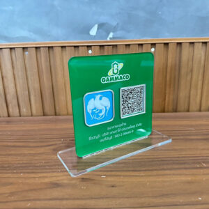 ป้ายสแกนจ่ายกรุงไทย ใส่โลโก้ พร้อมคิวอาร์โค้ด