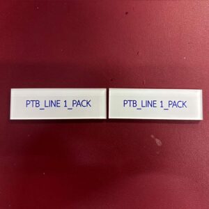 ป้ายชื่อติดเครื่องจักร พิมพ์ UV